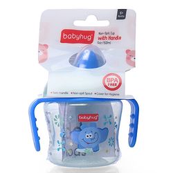 Babyhug Hard Spout Baby Sipper Cup with Anti-Spill Design, Pink & Purple-150 ml | BPA Free | Twin Handle | Lightweight