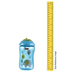 Babyhug Swipey Straw Sipper Elephant Print Blue - 300 ml