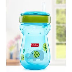 Babyhug Weighted Straw Sipper Blue - 360 ml