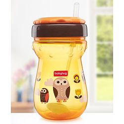 Babyhug Weighted Straw Sipper Orange - 360 ml