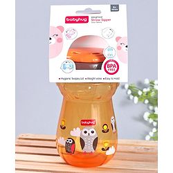 Babyhug Weighted Straw Sipper Orange - 360 ml
