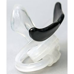 Babyhug Moustache Shaped Orthodontic Soother With Cover - Black | BPA Free | Non-Toxic | Soft Silicone | Lightweight | EN Certified