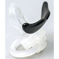 Babyhug Moustache Shaped Orthodontic Soother With Cover - Black | BPA Free | Non-Toxic | Soft Silicone | Lightweight | EN Certified
