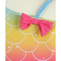Babyhug Sleeveless Shells Printed Two Piece Swimsuit With Cap - Multicolour