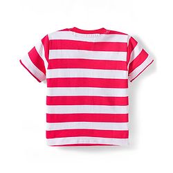 Babyhug Disney Single Jersey Half Sleeves Drop Sholuder T-Shirt with Mickey Mouse & Friends Graphic & Patch Pack of 2 - Multicolour