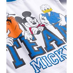 Babyhug Disney Single Jersey Half Sleeves Drop Sholuder T-Shirt with Mickey Mouse & Friends Graphic & Patch Pack of 2 - Multicolour