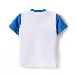 Babyhug Disney Single Jersey Half Sleeves Drop Sholuder T-Shirt with Mickey Mouse & Friends Graphic & Patch Pack of 2 - Multicolour