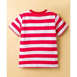 Babyhug Disney Single Jersey Half Sleeves Drop Sholuder T-Shirt with Mickey Mouse & Friends Graphic & Patch Pack of 2 - Multicolour
