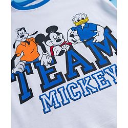 Babyhug Disney Single Jersey Half Sleeves Drop Sholuder T-Shirt with Mickey Mouse & Friends Graphic & Patch Pack of 2 - Multicolour