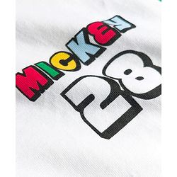 Babyhug Disney 100% Cotton Knit Half Sleeves T-Shirt With Mickey Mouse Graphic Front & Back Print - Multicolour