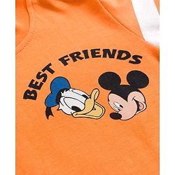 Babyhug Disney Single Jersey Knit Half Sleeves T-Shirts with Mickey Mouse Graphic Pack of 3 - Orange Blue & White