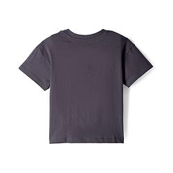 Babyhug Disney Knit Half Sleeves Drop Shoulder T-Shirt With Minnie Mouse Graphics & Foil Print Detailing - Black