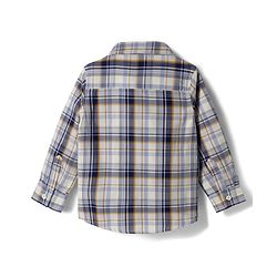 Babyhug Cotton Denim Full Sleeves Checkered Shirt & Jeans Set- Blue