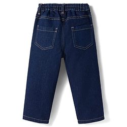 Babyhug Cotton Denim Full Sleeves Checkered Shirt & Jeans Set- Blue