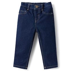 Babyhug Cotton Denim Full Sleeves Checkered Shirt & Jeans Set- Blue