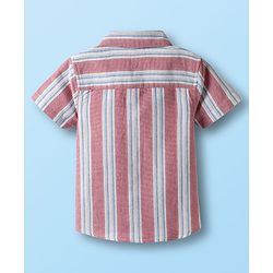 Babyhug Cotton Woven Half Sleeves Co-ords Striped Shirt & Shorts Set - Multicolor