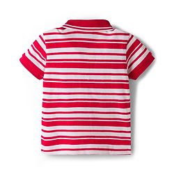 Babyhug Cotton Knit Half Sleeves Striped Polo T-Shirt & Shorts Set With Anchor Patch - Multicolor & Blue