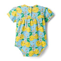 Babyhug 100% Cotton Knit Half Sleeves Onesies with Lemon Floral & Polka Dots Print Pack of 3 - Multicolor