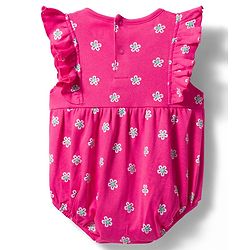 Babyhug 100% Cotton Knit Frill Sleeves Onesie with Hairband & Booties Set with Floral Print - Pink