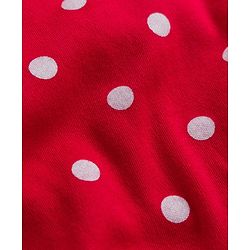 Babyhug 100% Cotton Knit Half Sleeves Onesie with Hairband & Polka Dot Print - Red