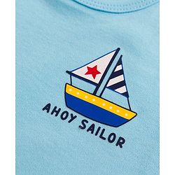 Babyhug 100% Cotton Knit Sleeveless Striped & Boat Printed Onesies Pack of 3 - Multicolor