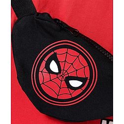 Babyhug Marvel Terry Knit Half Sleeves Oversize Drop Shouder T-Shirt With Functional Bag - Red