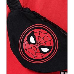 Babyhug Marvel Terry Knit Half Sleeves Oversize Drop Shouder T-Shirt With Functional Bag - Red