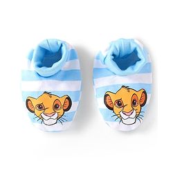 Babyhug Disney Interlock Knit Full Sleeves Onesie with Cap Mittens & Booties Lion King Graphic - Blue