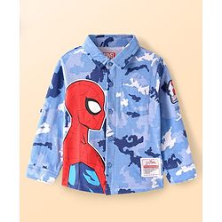 Babyhug Marvel 100% Cotton Knit Full Sleeves Shirt & Sleeveless Tank T-Shirt With Spider Man Graphics - Multicolour