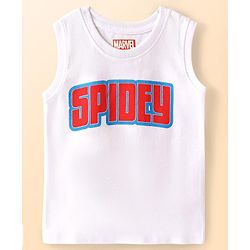 Babyhug Marvel 100% Cotton Knit Full Sleeves Shirt & Sleeveless Tank T-Shirt With Spider Man Graphics - Multicolour