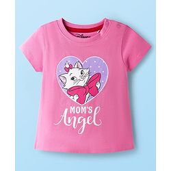Babyhug Disney Single Jersey knit Half Sleeves T-Shirts with Marie Graphic Pack of 3 - Multicolor