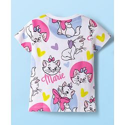 Babyhug Disney Single Jersey knit Half Sleeves T-Shirts with Marie Graphic Pack of 3 - Multicolor