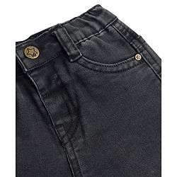 Babyhug Full Length Solid Color Denim Jeans with Stretch - Black