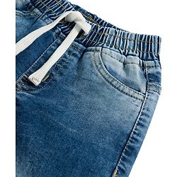 Babyhug Full Length Washed Denim Jeans With Stretch - Blue