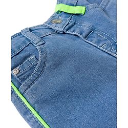 Babyhug Denim Full Length Washed Jeans With Stretch - Blue