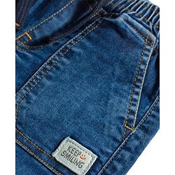 Babyhug Full Length Washed Denim Jeans with Stretch - Blue
