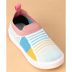 Cute Walk by Babyhug Slip On Casual Shoes with Stripe Detailing - Grey