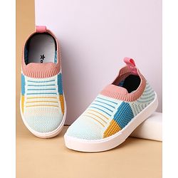 Cute Walk by Babyhug Slip On Casual Shoes with Stripe Detailing - Grey