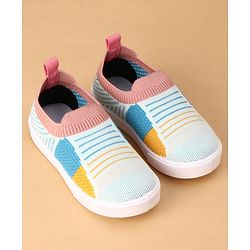 Cute Walk by Babyhug Slip On Casual Shoes with Stripe Detailing - Grey