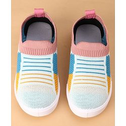 Cute Walk by Babyhug Slip On Casual Shoes with Stripe Detailing - Grey