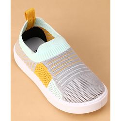 Cute Walk by Babyhug Slip On Casual Shoes with Stripe Detailing - Grey