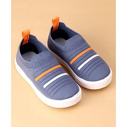Cute Walk by Babyhug Slip On Casual Shoes with Stripe Detailing - Blue