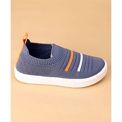 Cute Walk by Babyhug Slip On Casual Shoes with Stripe Detailing - Blue