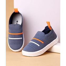 Cute Walk by Babyhug Slip On Casual Shoes with Stripe Detailing - Blue