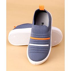 Cute Walk by Babyhug Slip On Casual Shoes with Stripe Detailing - Blue