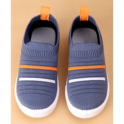 Cute Walk by Babyhug Slip On Casual Shoes with Stripe Detailing - Blue