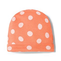 Babyhug Cotton Knit Full Sleeves Footed Sleepsuit With Polka Dot Print & Cap - Peach