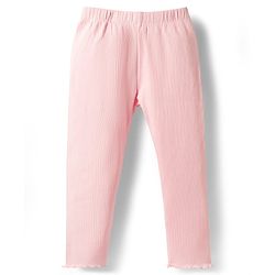 Babyhug Single Jersey Knit Full Sleeves Floral Printed Top & Leggings Set with Bow Applique - Pink