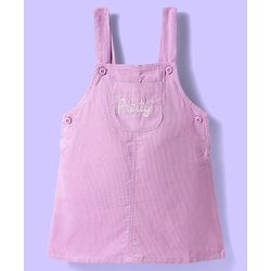 Babyhug 100% Cotton Woven Frock With Polka Dots Printed Inner Tee - Violet