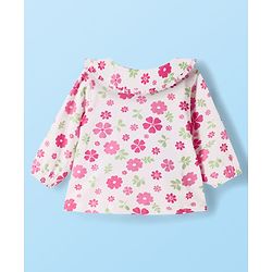 Babyhug Single Jersey Knit Full Sleeves Top & Leggings Set With Floral Print - Multicolor